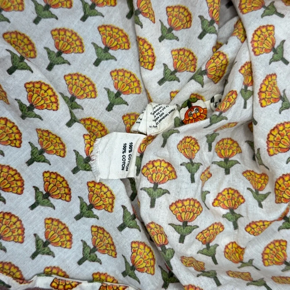 ISH Orange Floral Women's Blouse - Picture 6 of 7